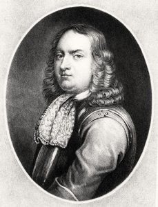 Portræt af admiral Robert Blake (1599-1657) indgraveret af Richard Earlom (1743-1822) og Charles Turner (ca. 1773-1857) fra Illustrious Characters in British History (mezzotint) af English School